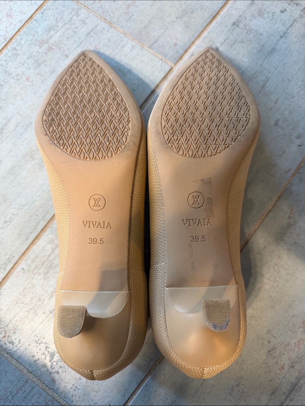 VIVAIA Women's Pointed Toe Kitten Heels in Beige - Picture 3 of 5